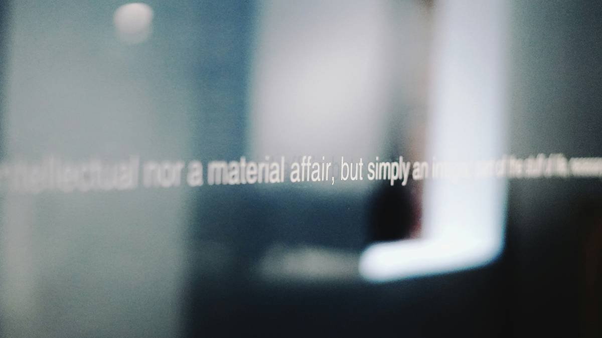 Screenshot of CapCut interface showing centered white subtitles with soft drop shadow on a nature background video